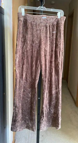 Women's CPW Sport Brown Velour Track Pants Size S thumbnail 1