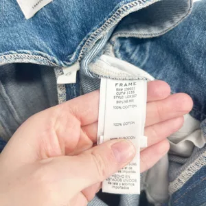 FRAME Womens Skyline Mix Denim Le Overalls‎ Suspender Raw Hem Jeans Size 25 thumbnail 10