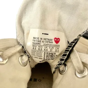 Converse x Comme des Garcons Play Chuck 70 Black Hi CDG Sneakers 4.5/6.5 150204C thumbnail 5