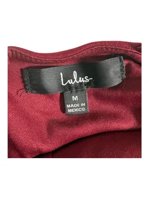 Lulu's Burgundy Midi Pencil Skirt with Front Slit thumbnail 10