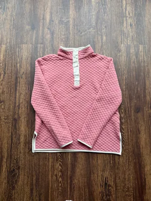 Women’s Pink Quilted Wallflower T Snap Waffle Pullover Sweatshirt - Size M thumbnail 2