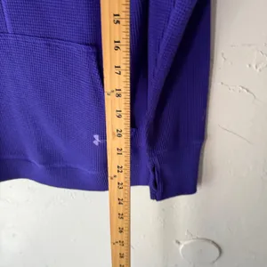 Under Armour ColdGear Purple Waffle Knit‎ Mock Neck Sweatshirt Women's Medium thumbnail 6