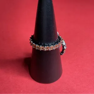 Bomb Party RBP8424 “Paint The Town” Lab Created Topaz on Hematite Sz 10 Ring NWT thumbnail 3