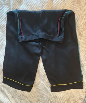 BCBGeneration Black Joggers with Yellow, Teal and Pink Piping thumbnail 1