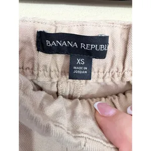Banana Republic Utility Pants Women XS Beige Linen Blend‎ Relaxed Crop Trousers thumbnail 3