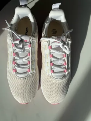 Adidas Women Sneakers Cloud Foam Supper Size US9.5 White And Pink thumbnail 3