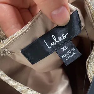 Lulus Earned Your Win Metallic Lace Cocktail Dress size XL thumbnail 6