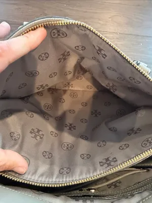 Tory Burch Robinson Tote French Grey Crossbody Bag Shoulder Strap Double Zip thumbnail 11