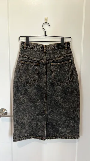 High Waisted Denim Midi Skirt Multiple Size 4 thumbnail 2