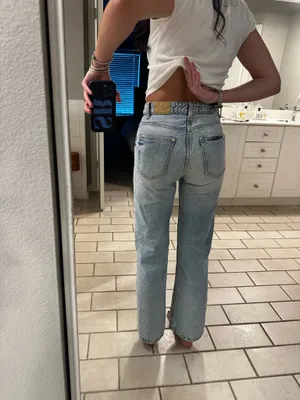 Zara light blue jeans thumbnail 2
