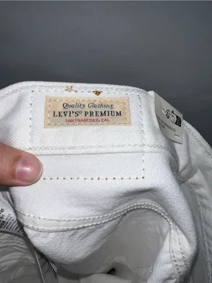 Levi's 501 White‎ and gold Cutoff Denim Shorts thumbnail 6