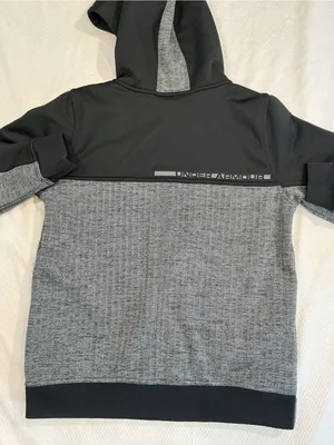 Under Armour Two-Tone Gray & Black Full Zip Hoodie thumbnail 6