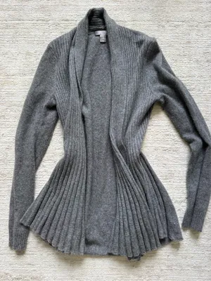 Charter Club Cashmere Dark Gray Cardigan (Size Small) thumbnail 3