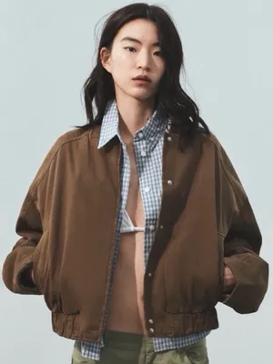 NWT ZARA PADDED BOMBER JACKET SIZE M thumbnail 1