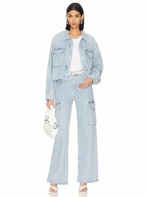 AGOLDE Minka Cargo Jeans in Realm‎ Light Blue Size 26 thumbnail 10