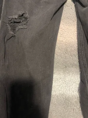 Black American Eagle Mom Jeans Ripped thumbnail 6