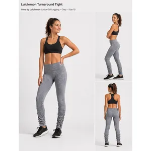 Lululemon Run: Turn Around Tight Leggings High Rise Gray Size S thumbnail 4