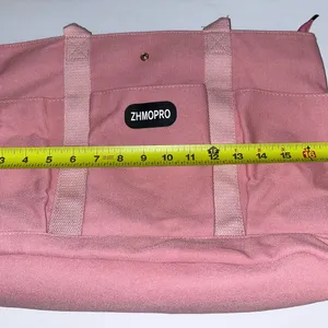 Pink Canvas Tote Bag for Women thumbnail 2