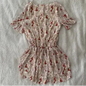 Sabo Skirt Floral Midi Dress - Red and White thumbnail 4