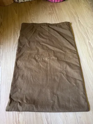 Gucci Brown Drawstring Dust Bag with Center Logo thumbnail 1