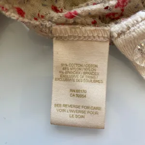 Free People Cotton Y2K Fairy Peasant Babydoll Floral Lace Cardigan Top XS Beige thumbnail 6