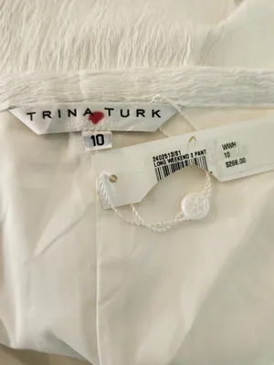 Trina Turk White Wide Leg Pants Size 10 NWT thumbnail 10
