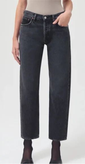 Agolde Wyman Low Rise Vintage Straight‎ Jeans in Paradox black wash size 31 thumbnail 1