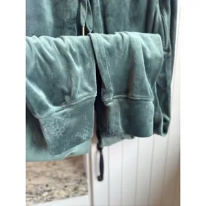 Aerie OFFLINE Women's Dark Green Velour Joggers M Long Drawstring Pockets thumbnail 5