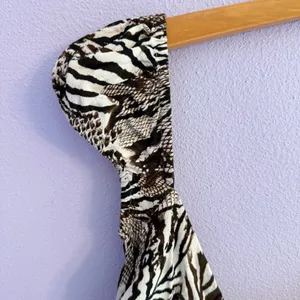 Aritzia Wilfred Veda Mini Dress Animal Print Brown Cream Ruched Cocktail‎ Size 2 thumbnail 6