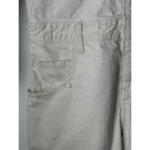 Current Elliott The Richland Coveralls Women Medium Ivory Denim Jumpsuit Utility thumbnail 6