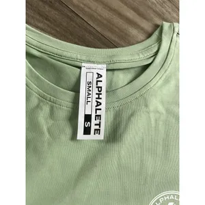 Alphalete Women’s Dynasty Long Sleeve Crop Tee - Pistachio, Size Small thumbnail 9