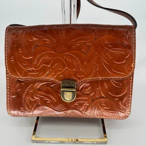 Patricia Nash Brown Tooled Leather Lanza Crossbody Bag & Clutch thumbnail 3
