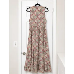 Umgee Floral High Low Maxi Dress Boho Cottagecore Prairie Sleeveless Small thumbnail 3