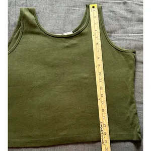 Liz Baker Petite Womens Large Tank Top Olive Green Scoop Neck Cotton Lycra thumbnail 9