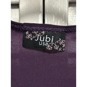 Jubi USA Purple Fit Flare Short Sleeve‎ Lace Top Dress Size Sm Scoop Rhinestone thumbnail 3
