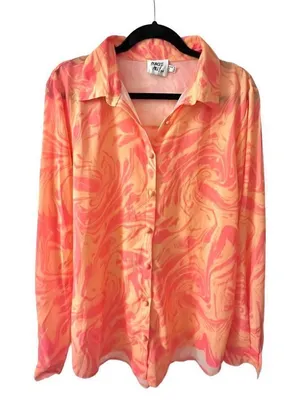 Princess Polly Sheer Swirl Blouse Large thumbnail 1