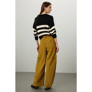 MADEWELL Women's Green Loose Fitting Drapey Wide-Leg Cargo Pants Size 4 thumbnail 3