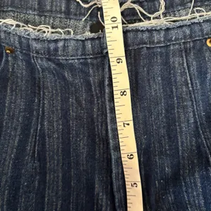 EUC Lioness Charismatic Mid Rise Flare Jeans Sz M Dark Denim Blue Striped y2k thumbnail 6