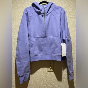 Lululemon NWT Scuba Oversized Half Zip Hoodie Jacket Dusty Lilac Size XL XXL thumbnail 3