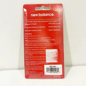New Balance Elastic Shoe Laces Tough Easy Quick Pair Neon Yellow‎ NEW thumbnail 3