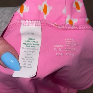 Aerie Pink and Orange Patterned Bikini Bottom thumbnail 4