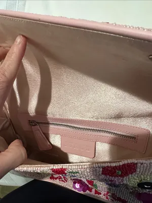 STAUD Pink Beaded Floral Shoulder Bag thumbnail 3