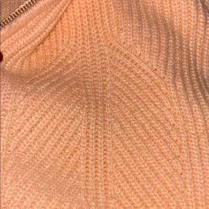 White House | Black Market Peach Ribbed Zip Hoodie Sweater Cardigan XS thumbnail 6