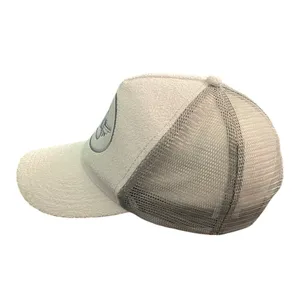 Boys Lie Angel Cherub Terry Cloth Trucker Hat Gray White Snapback Y2K Streetwear thumbnail 2