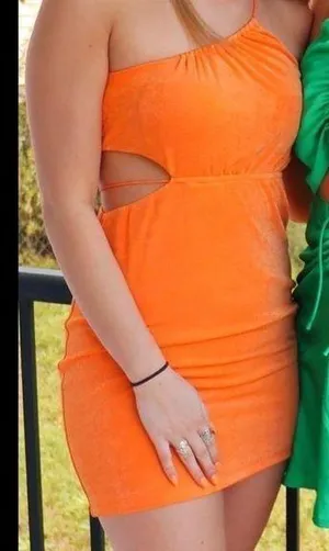 Lucy in the sky orange dress thumbnail 1