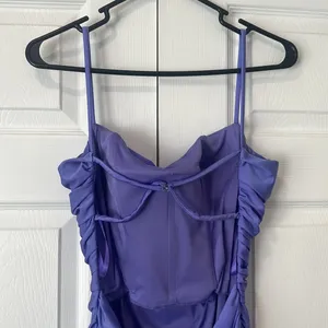 La Femme Strappy Back Ruched Trumpet Gown Size 6 thumbnail 6