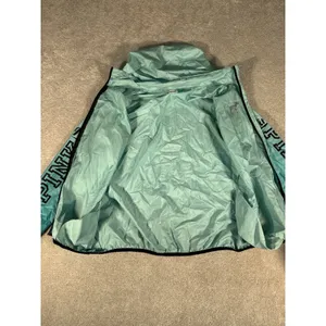Victorias Secret PINK Jacket XS Ombré Teal‎ Full Zip Tuckaway Hood Windbreaker thumbnail 6