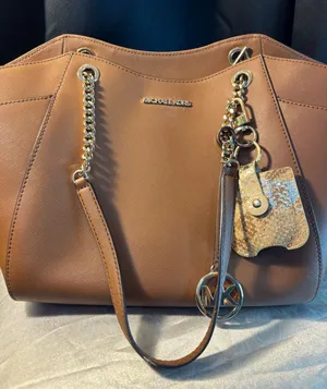 Michael Kors Jet Set Large EW Chain Tote Luggage Brown Saffiano Leather Handbag thumbnail 1