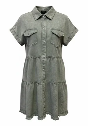 VICI Pearl Snap Button Down Mini Dress thumbnail 1