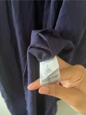 Old Navy Blue Airy Smocked Maxi Dress Small Beach Resort Vacation Euro Summer thumbnail 5
